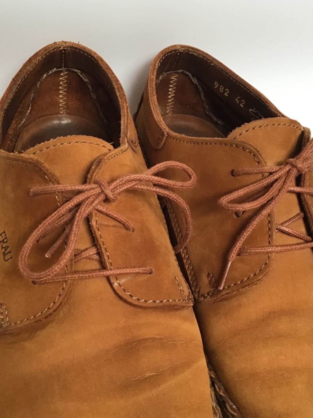 Frau Made in Italy Shoes Leather Men’s Size 42 EU 8 1/2 US Brown Footwear Italy